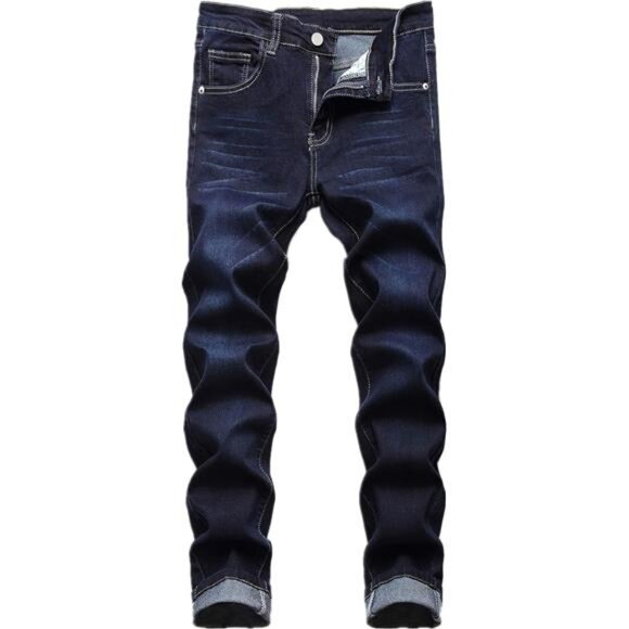 Men's Skinny Slim Fit Stretch Straight Leg Fashion Jeans Pants